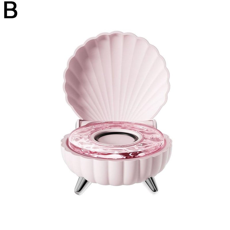 New cross-border e-commerce shell-shaped Bluetooth speaker with colorful lights, a mini Bluetooth speaker for the bedroom, a cool and stylish gift.